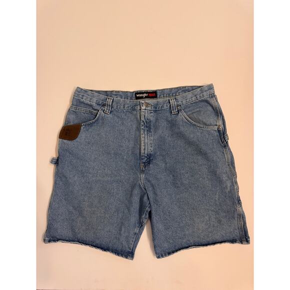 Wrangler RIGGS Workwear Denim Carpenter Shorts Size 42 10" Inseam - Picture 1 of 6